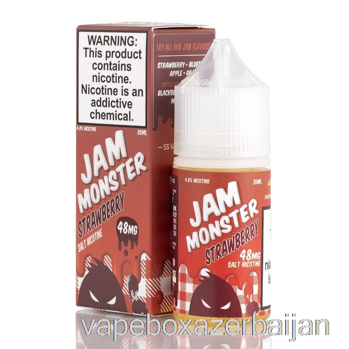 E-Juice Vape Strawberry - Jam Monster Salts - 30mL 24mg